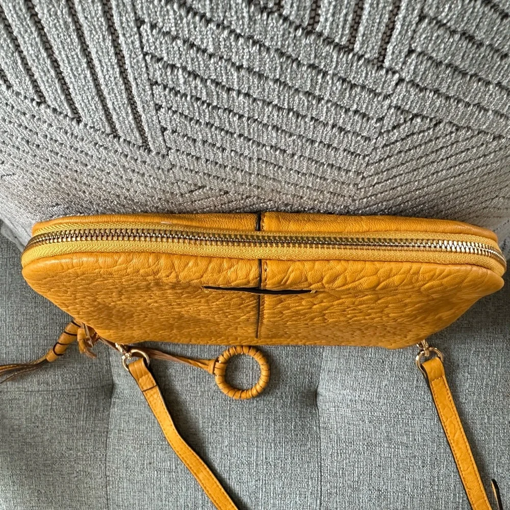 Vince Camuto Lamb Leather Crossbody Bag - Cory - Sunglow - Picture 8 of 16